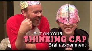 Put on your THINKING CAP Brain experiment (FREE Printable brain cap)