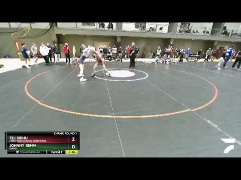 106 Lbs Champ. Round 1 - Tej Sidhu, Chico High School Wrestling Vs Johnny Behm, Idaho C952