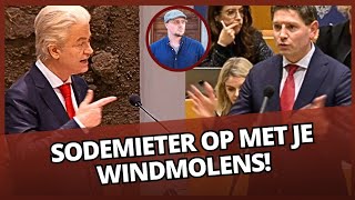 WOW: Wilders SLOOPT Paternotte volledig! ‘65 miljard voor WINDMOLENS!?’