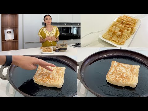 MSEMENS PUFF PASTRIES WITHOUT SEMOLINA WITH ONLY FLOUR QUICK AND FAIL-PROOF RECIPE