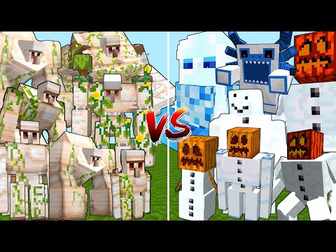 All Mutant Iron Golems vs All Mutant Snow Golems | Minecraft Mob Battle