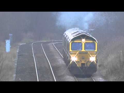 Freightliner Class 66 No's 66525 + 66544 + 66564 + 66615 on 0D53 Crewe BH - Leeds Md - 31.12.14 - HD