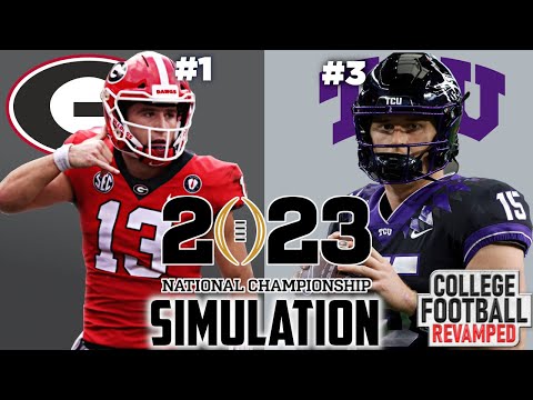 2022-23 CFB National Championship Simulation in NCAA 23 | #1 Georgia vs #3 TCU