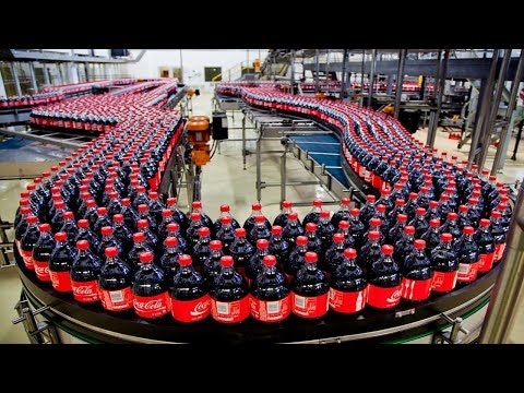 Amazing coca cola manufacturing line - Inside the soft drink factory - Filling Machine