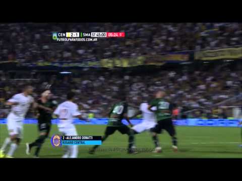 Gol de Donatti. Central 2 - San Martín SJ 1. Fecha 9. Primera División. FPT.