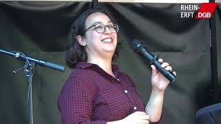 Talk mit Sirin Seitz (Die Linke) beim DGB-Sommerfest in Frechen