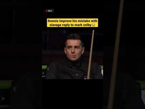 Ronnie O'Sullivan best reply to Mark Selby 😂 best decider frame?? #snooker #ronnie #trending