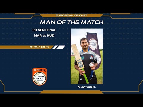 Nasir Iqbal nails fifty two not out off twenty eight balls at FanCode ECS Sweden Stockholm