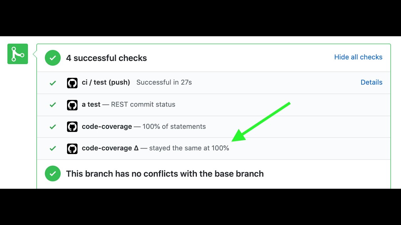 Checking code coverage on pull request