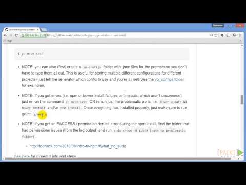 Mastering MEAN Web Development Tutorial Setting Up and Installing generator | packtpub com