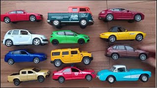 Download the video "Die cast Metal Scale Color Model Welly, Kinsmart, Maisto-Sedan, SUV, Sports, Big Car 4x4, Motorcycle"