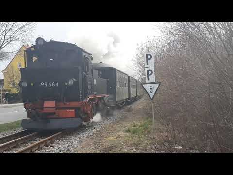 Döllnitzbahn/Wilder Robert Teil 2: 20.3.2021 Oschatz Fahrt über die Döllnitzbrücke mit IV K 99 584