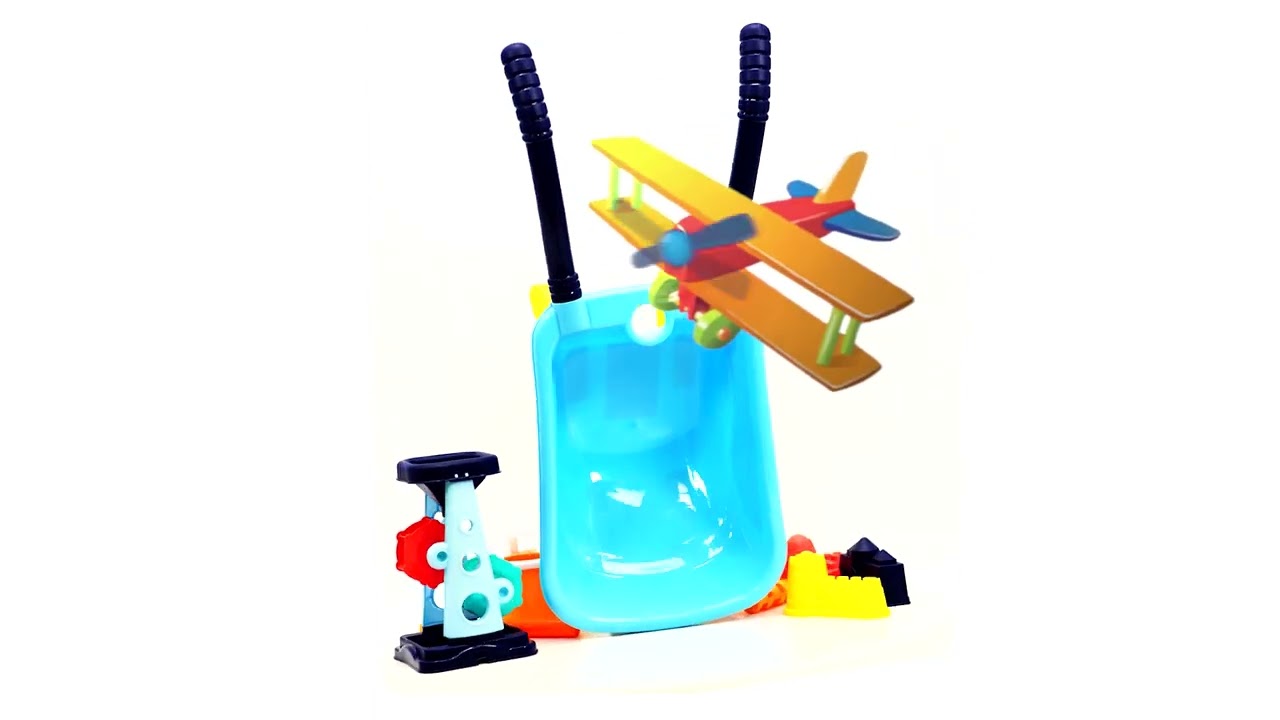 Children Sand and Water Beach Toys Mill, Wheelbarrow Accessories Playset