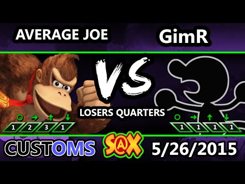 S@X Customs - VGBC | GimR (G&W) vs Average Joe (Donkey Kong) SSB4 LQ - Smash Wii U - Smash 4
