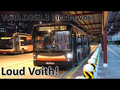 [SMRT]75km/h LOUD VOITH KICKDOWNS - TIB1222C On 901 (Mercdes Benz O405G)