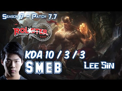 KT Smeb LEE SIN vs GRAGAS Jungle - Patch 7.7 KR Ranked