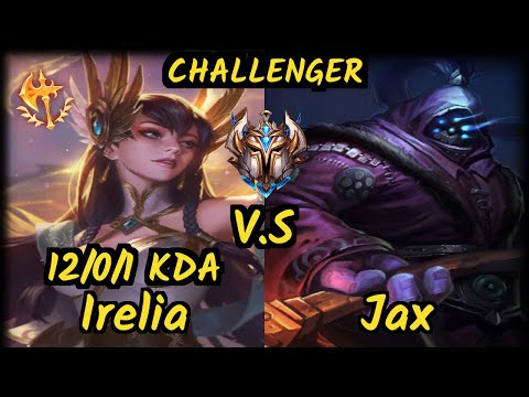 Brucer (IRELIA) vs JAX - 12/0/1 KDA TOP CHALLENGER GAMEPLAY - BR