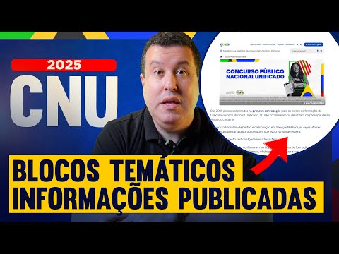 TUDO SOBRE OS BLOCOS TEMÁTICOS EDITAL CNU 2025 ✅