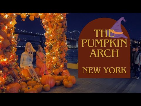 New York City Amazing PUMPKIN ARCH at pier 7 by...