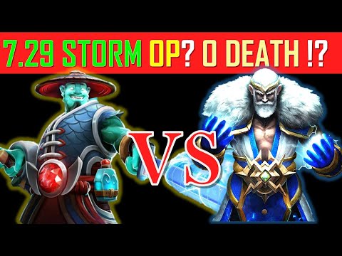 Storm Spirit vs Zeus - 7.29 Storm OP? 0 DEATH!? [Dota 2]