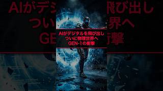 AIがデジタルを飛び出しついに物理世界へ！GEN-1の衝撃
