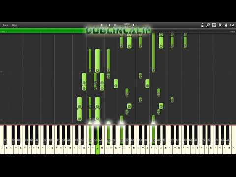 Touhou 8 - Lunatic Eyes; Invisible Full Moon Theme Piano Tutorial Synthesia