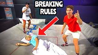 BREAKING ALL RULES AT THE TRAMPOLINE PARK! With (Ben Azelart)