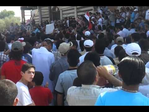 مظاهرة في بلدة المسيفرة في ريف درعا في جمعة "صمتكم يقتلنا"