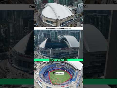 Roof opening 😱 #football #stadium #sports #baseball
