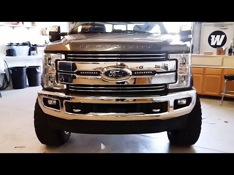 Dual 8 inch LED Grille Kit Superduty Lariat and Non-Lariat Install Demo
