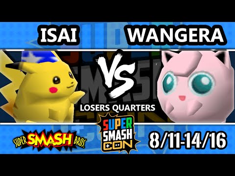 SSC 2016 Smash 64 - Isai (Pikachu) Vs. Wangera (Jigglypuff) - SSB64 Losers Quarters