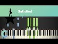 Hamilton - Satisfied Piano Tutorial