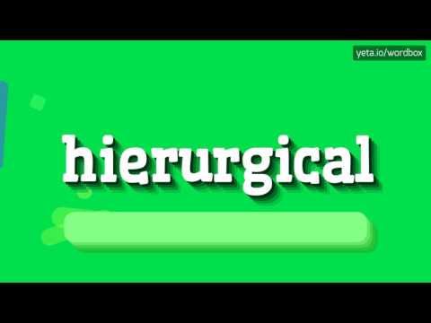 Part of a video titled HIERURGICAL - HOW TO PRONOUNCE IT!? - YouTube