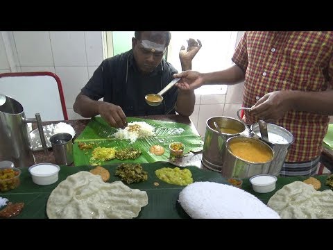 Chennai Lunch Only 60 rs ($ 0.85) | Worlds Best Cheapest Thali in India | Best Food Tamil Nadu