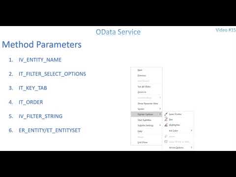 Video 15: OData - Dynamic Where Condition, Sort and Filter Process