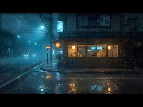 1990s Tokyo Midnight Ramen Shop ⛈️ Lofi Hip Hop for Rainy Days & Nostalgia