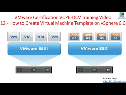 VMware Certification VCP6 (DCV) Training - 12 How to Create Virtual Machine Template on vSphere