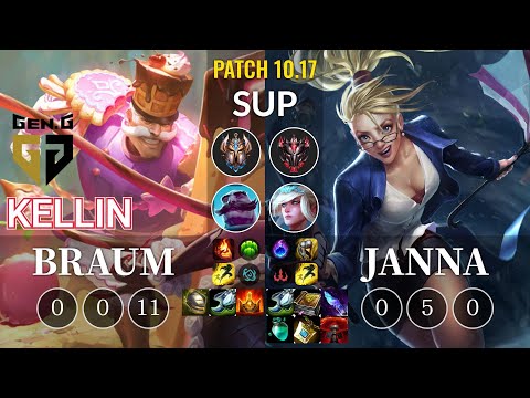 GEN Kellin Braum vs Janna Sup - KR Patch 10.17