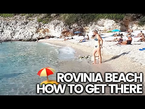 Rovinia Beach Corfu how to get there ⛱