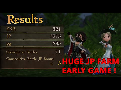 Bravely Default 2 - Early JP Farm spot - 800 every 5 minutes!