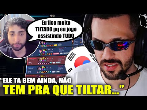 Dynquedo reagindo ao JeanMago TILTANDO na Coreia