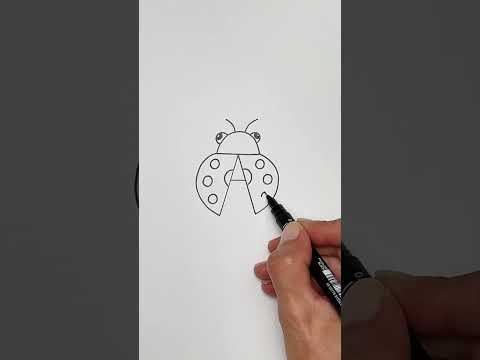 How to draw a ladybug easy | drawing ladybug for kids#easydrawing #coloring #easycoloring #howtodraw