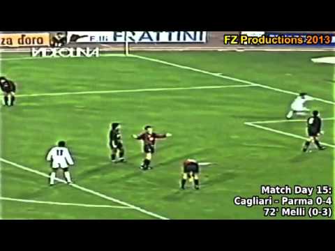 Serie A 1993-1994, day 15 Cagliari - Parma 0-4 (Melli 2nd goal)