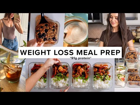 1 hour weight loss meal prep - 91g protein per day + super easy (pt 2)