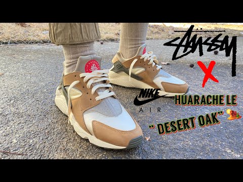 2021 NIKE air Huarache X Stüssy review and on foot! #BIGALKICKS #STUSSY
