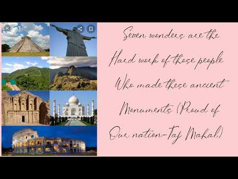 The seven wonders of the world//with information and pictures//Sanvi Manvi