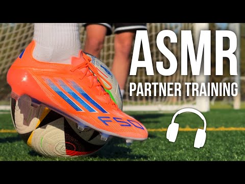 ASMR Partner Training Session For Soccer / Football In Adidas F50 Elite
