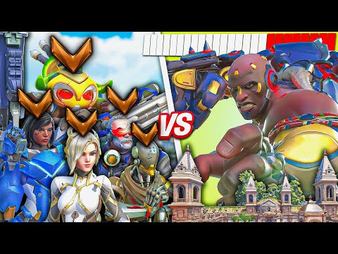 Can a BUFFED Top 500 Doomfist defeat 5 Bronze Players?! (ft. ZBRA)