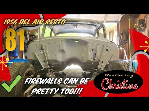 E81 Smoothing the Firewall and Cowl!  1956 Chevy Bel Air Restoration