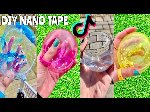 DIY NANO TAPE BALLOON SQUISHY in EVERY COLOR! 🌈🫧 How to Make a Squishy Nano Tape Craft Compilation